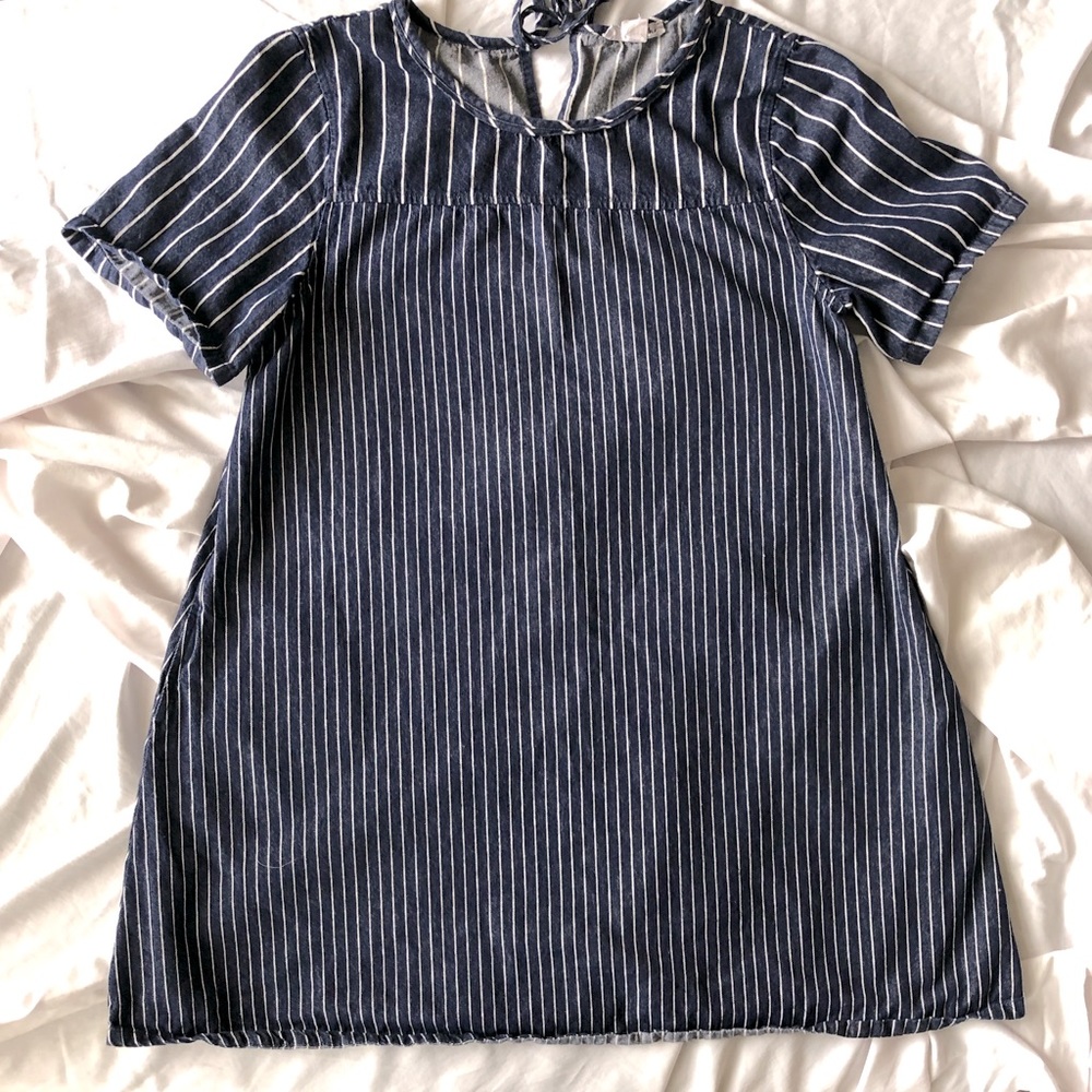 Striped Trapeze Mini Dress